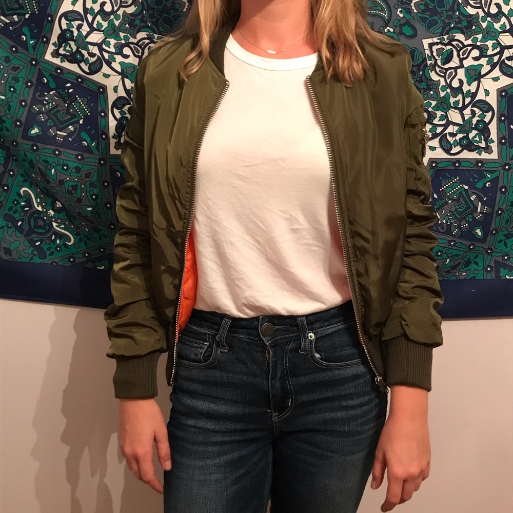 Green Bomber Jacket